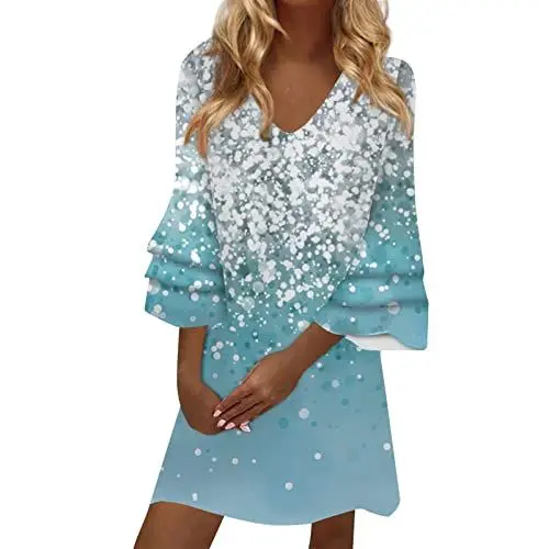 Produktbild: Rückenfreies Kleid Party Kleid Rotes Kleid Damen Weihnachten Hoodie Kleid Damen Lang Langarm Kleid Weiße Kleider Damen Kleid Blau Kleid Gothic Weißes Kleid Mädchen Kommunionskleider Grün M