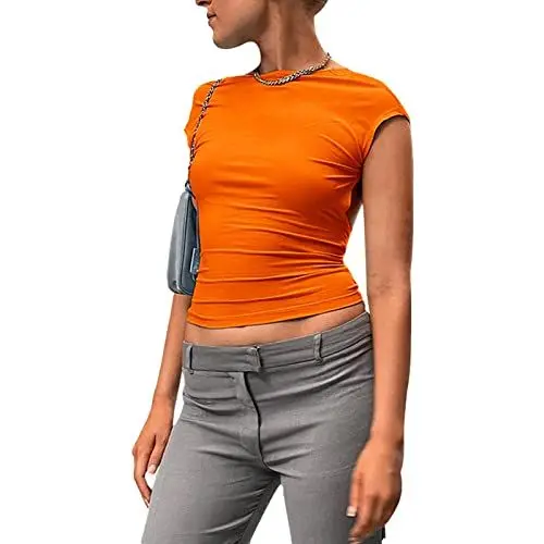 Produktbild: Rückenfreies Oberteil, Weiches, Reines, Atmungsaktives Abschluss-T-Shirt für Damen (L)