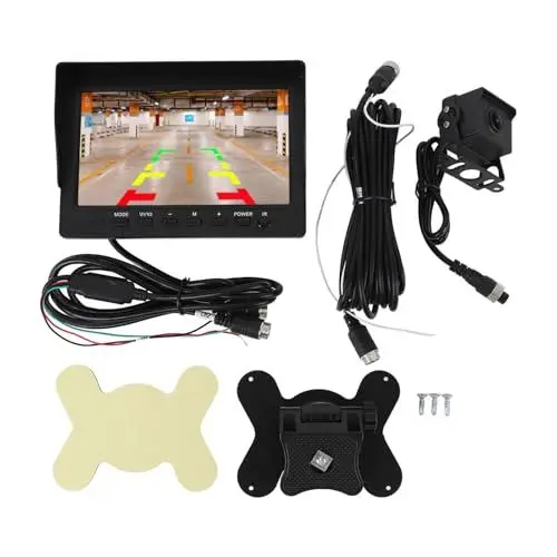 Produktbild: Rückfahrkamerasystem, 7-Zoll-Monitor, HD-Bildqualität, Fernübertragung, Wasserabweisend, für Wohnmobile, Anhänger, LKWs