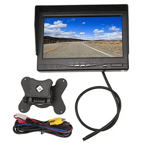 Produktbild: Rückfahrmonitor, Rückfahrmonitor-Kit 7-Zoll-IPS-Bildschirm PAL NTSC-Format DC 9 Bis 35 V Parkrückfahrmonitor-Set für LKW-Anhänger-Wohnmobil-Pickups (Cinch)