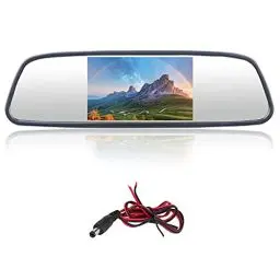 Produktbild: Rückspiegel Monitor, Akozon 5 Zoll Auto Rückspiegel Display Monitor DC12‑24V Spiegel Dashcam mit Rückfahrkamera LCD TFT Einparkhilfe Bildschirm Full HD Auto Spiegel Dashcam 2 Eingangskanäle Unive