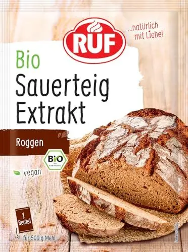 Produktbild: RUF Bio Sauerteig-Extrakt, getrockneter Sauerteigextrakt aus Bio Roggen-Vollkornmehl, Roggensauerteig zum Backen von Brot & Brötchen, 2er Pack