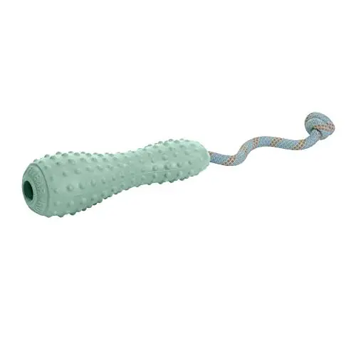 Produktbild: RUFFWEAR Gourdo Hundespielzeug, interaktives Zerrspiel, widerstandsfähiges Naturkautschuk-Wurf-/Fangspielzeug mit Kernmantelseil, Langeweile-Brecher, kausicheres Gerät, Sage Green, Large