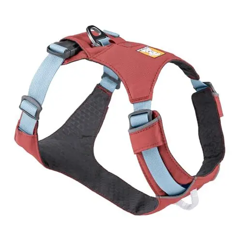Produktbild: RUFFWEAR Hi & Light Dog Harness, No Pull Harness for Dogs Small, Medium Large & XL. Fully Adjustable Lightweight Harnesses with Aluminium Lead Attachment Portal & ID Bag, Salmon Pink (XXS, 33-43cm)