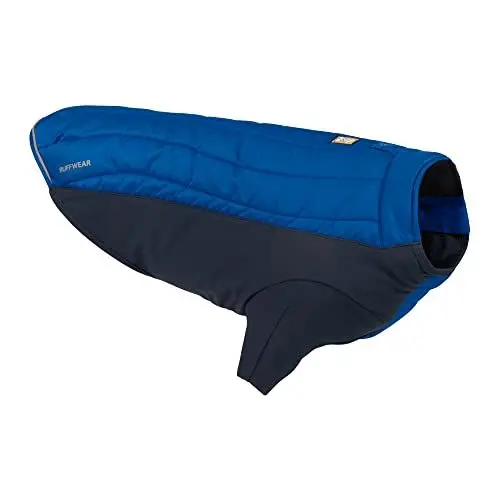Produktbild: RUFFWEAR Powder Hound Isolierte Hundejacke, Wetter- und wasserabweisend, kaltes Wetter, Hundemantel mit Fleecefutter, Premium Wintermantel Schneeanzug für Hunde, Blue Pool – XX-Small