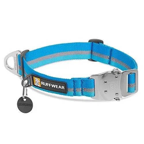 Produktbild: RUFFWEAR Top Rope Hundehalsband, Reflektierendes Halsband mit Metallschnalle für den Täglichen Gebrauch, Dämmerungsblau, 51–66 cm