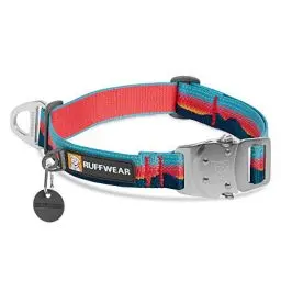 Produktbild: RUFFWEAR Top Rope Hundehalsband, Reflektierendes Halsband mit Metallschnalle für den Täglichen Gebrauch, Sonnenuntergang, 28–36 cm