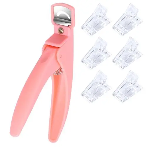 Produktbild: Ruibow Nagelknipser Gelnägel with Transparente Nagelclips Edelstahl Tip Cutter Tragbares Nagelclips für Gelnägel Nail Clips Nagelknipser für Kunstnägel für Schnelles Aufbaugel (11Stücke)