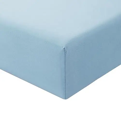 Produktbild: RUIKASI Spannbettlaken 180x200cm Blau Bettlaken - Oeko Tex Spannbetttuch 180x200 Bettbezug, Mikrofaser Betttuch Bett Laken Bezug 180 x 200 Hellblau 30 cm Tiefe Tasche, Bed Fitted Sheet Bedsheet