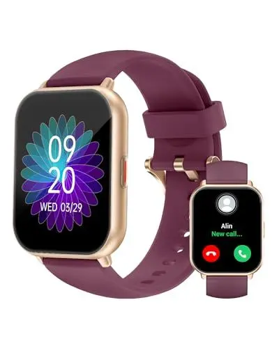 Produktbild: RUIMEN Smartwatch mit Telefonfunktion,Smartwatch für Damen Herren HD-Touch Screen Fitnessuhr mit SpO2-Überwachung Pulsuhr Schlafmonitor Schrittzähler Uhr Multi Trainingsmodi für Android iOS
