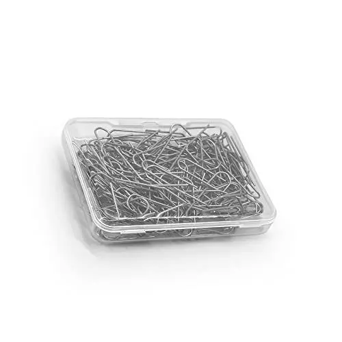 Produktbild: Ruiqas 200 Stücke Drahtsprungringe Hochtemperatur Nichrome U- Haken U Aufhänger Haken für DIY Anhänger Ornamente mit Aufbewahrungskoffer
