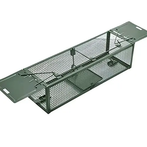 Produktbild: Ruiqas Zwei Türen Humane Live Animal Trap Ratten Metall Cage Live Animal Catcher Kleine Nagetier Eichhörnchen Käfigfalle
