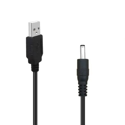 Produktbild: RUITEXUN USB auf DC 3,5 mm Kabel, 50 cm USB Typ A Stecker auf DC 3,5 mm x 1,35 mm Stecker, 5 V DC Netzkabel, Barrel Jack Plug Adapter Connector Ladekabel