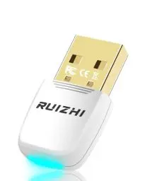 Produktbild: RUIZHI Bluetooth Adapter PC - 5.4 Bluetooth Dongle, Bluetooth Dongle USB, Bluetooth Adapter, Low Latency, Plug & Play, mit Windows 7/10/8.1/11, für Desktop, Laptop, Headset, Tastatur, Maus, Weiß