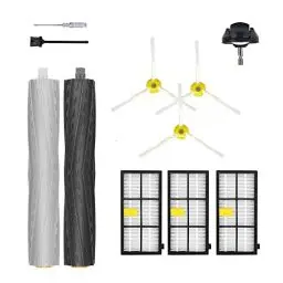 Produktbild: Rumba Ersatzteile für iRobot Roomba 980 960 880 870 890 891 860 805 801 800/900 Serie Staubsauger-Zubehörset, 1 Gummiwalzenbürste, 1 Vorderrad, 3 Filter und 3 Seitenbürsten