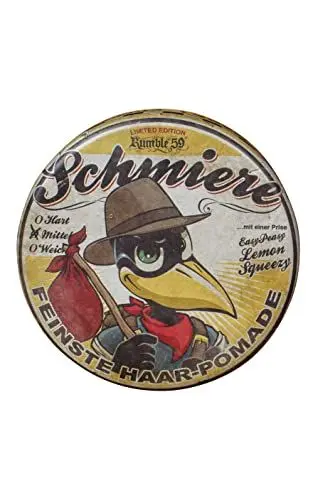Produktbild: Rumble59 Schmiere Limited Edition - Greasy Lemon - Pomade Herren - Haarwachs für mittel starke Haare, Haarstyling Hair Wax haarpaste haarcreme haarwax Haar Wax, 140ml