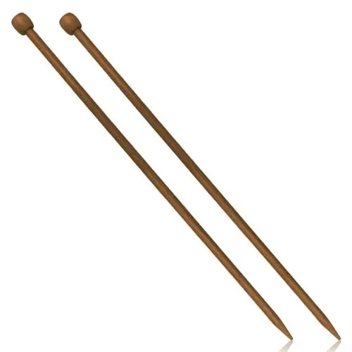 Produktbild: Rumyve Stricknadel-Set, 2 Stück, karbonisierte Bambus-Stricknadeln, DIY, handgefertigt, Pullover, Schal, Wollprojekt, Anfänger und Erwachsene (8 mm)