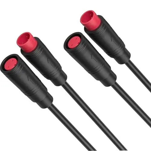 Produktbild: RUNCCI-YUN 2 Paare wasserdichte Julet 2-polige Anschluss-Verlängerungskabel für E-Bikes,Kabel Steckverbinder,weiblicher und männlicher Steckerdraht für Elektrofahrradlicht- 20 cm