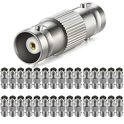 Produktbild: RUNCCI-YUN 30 Stück BNC-Stecker BNC-Buchse auf BNC-Buchse, Female BNC-Doppelkupplung BNC-Adapter, Q9-Adapter, gerader Stecker für CCTV-Kamera, Video, SDI/BNC-Kabel, Verbindungsverlängerung
