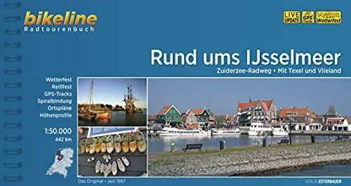 Produktbild: Rund ums Ijsselmeer: Zuiderzee-Radweg. Mit Texel und Vlieland, 442 km, 1:50.000, wetterfest/reißfest, GPS-Tracks Download, LiveUpdate (Bikeline Radtourenbücher)