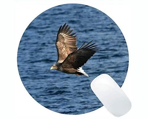 Produktbild: Runde Mausunterlage mit Rastkante, Bunte Eagle Themes Office Runde Mausunterlage