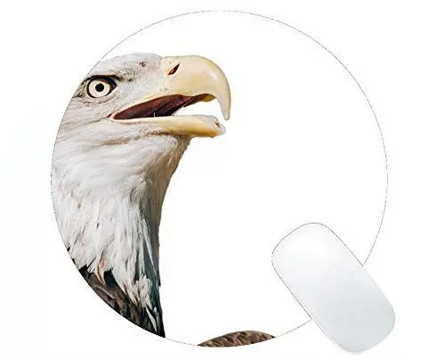 Produktbild: Runde Mausunterlage mit Sperrkante, Angriff auf Eagle Premium Themes Office Runde Mausunterlage
