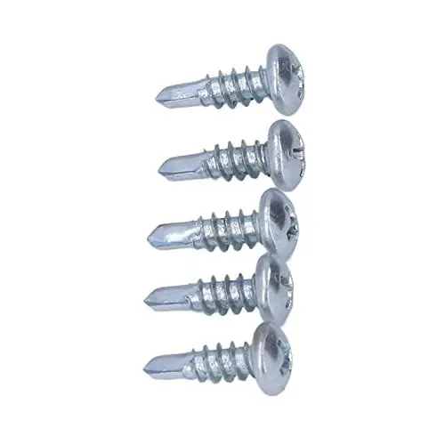 Produktbild: Rundkopf-Bohrschrauben-Set, Selbstbohrende Schrauben aus Verzinktem Kohlenstoffstahl, 4,2 X 13 Mm, für die Reparatur zu Hause (Kreuzbohrerende mit rundem Kopf)