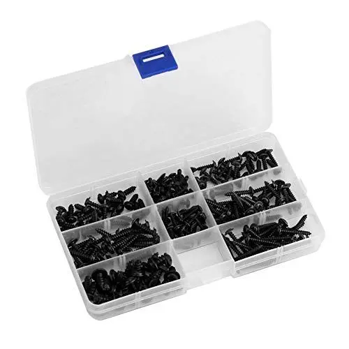 Produktbild: Rundkopfschrauben-Kit - 200Stk. Edelstahl-Rundkopf-Schneidschraube Werkzeuge Zubehör Set Screws Kit