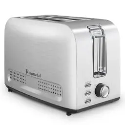 Produktbild: Runnatal Toaster–2 Toastschlitze, Edelstahl Toaster, Toaster 2 scheiben, 7 Stufen, Auftaufunktion, Aufwärmfunktion, Liftfunktion, Abschaltautomatik, Extra Breite Toastschlitze, Silber