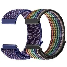 Produktbild: Runostrich 18mm Nylon Sport Armband kompatibel mit Garmin Venu 3S/Venu 2S/Vivoactive 4S/Vicomove 3S/Fossil Women's Gen 6 42mm/5E 42mm/Gen 4 Venture HR/Charter HR/LG Watch Style Damen Herren