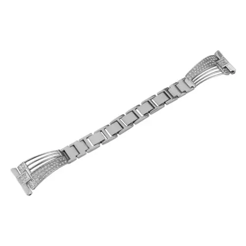 Produktbild: RUNROTOO 1stk Austauschbares Armband Smarte Uhren Gurt Luxusuhr Uhrenarmband Aus Strass Uhrenarmbänder Uhrenarmband Aus Diamant Edelstahlarmband Strassband Bands Stahlband Rostfreier Stahl