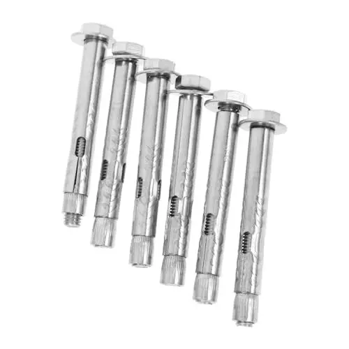 Produktbild: RUNROTOO 6 Stück Expansionsbolzen Ankerbolzen Befestigungsanker Expansionsschraubenbolzen Hochleistungs Expansionsschraubenanker Expansionsschraubenanker Außensechskantmutteranker