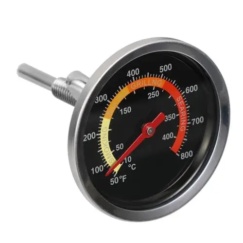 Produktbild: RUNROTOO Küche Thermometer Ofen Temperatur Tester Brot Backen Barbecue Temp Reader Grilltemperatur Leser Bbq Temp Probeking Dial Probe Frittieren Wählen Plastik Truthahn Rostfreier Stahl