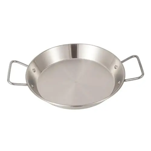 Produktbild: RUNROTOO Küchenwaren 1stk Amphorenpfanne Runde Grillpfanne Bratpfanne Aus Edelstahl Outdoor-kochpfanne Kupferpfanne Kochpfanne Aus Stahl Grillen Rostfreier Stahl Wasserkocher Binaural Grill