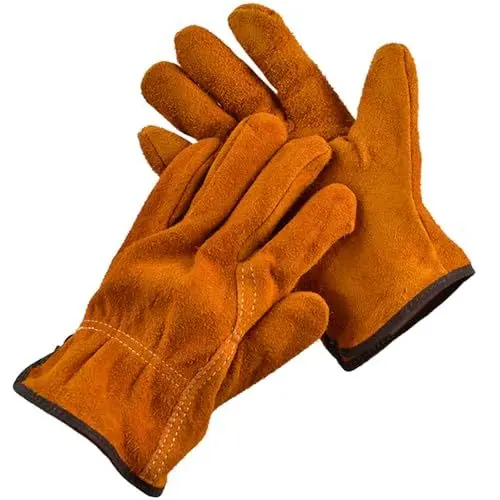 Produktbild: Runzkzy Arbeitshandschuhe Herren und Damen Schnittschutz Wasserdichte Gartenhandschuhe Security Handschuhe Rindsleder Schutzhandschuhe (1 Paar)