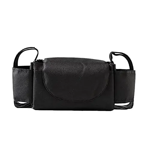 Produktbild: Ruspela Baby Kinderwagen Organizer Universal Baby Kinderwagen Organizer Hängen Tasche Multi-Funktion Organizer Tasche Kinderwagen Zubehör Schwarz