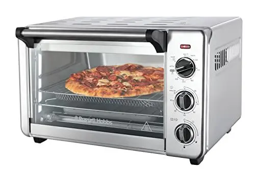 Produktbild: Russell Hobbs Backofen Airfryer (5-in-1: Heißluftfritteuse, Minibackofen, Grill, Toaster, Warmhaltefunktion) Express (20l, Pizza Ø 30cm, inkl. Frittierkorb, Backblech&Grillrost) Umluft- Ofen 26680-56