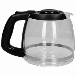 Produktbild: Russell Hobbs Ersatzglaskanne (für Kaffeemaschine Grind&Brew Chester / Victory 22000-56) Kaffeekanne Glas für Filterkaffeemaschine 200080, Schwarz / Weis