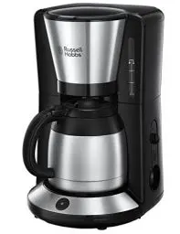 Produktbild: Russell Hobbs Kaffeemaschine (Brausekopf für optimale Extraktion&Aroma) Adventure (max 8 Tassen, 1,0l Thermokanne, Abschaltautomatik, Tropf-Stopp, 1100W) Filterkaffeemaschine 24020-56, Schwarz