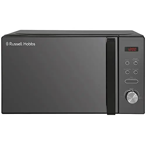 Produktbild: Russell Hobbs RHM2076B 20 Liter 800 W schwarze digitale Solo-Mikrowelle mit 5 Leistungsstufen, automatischem Abtauen, 8 automatischen Kochmenüs, Uhr und Timer, leicht zu reinigen