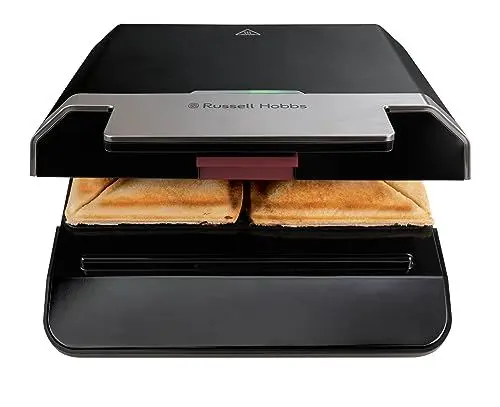 Produktbild: Russell Hobbs Sandwichmaker (langlebige antihaftbeschichtete Platten) Sandwichtoaster Easy Clean (schnelles Aufheizen, BPA frei, einfache Reinigung, platzsparende Aufbewahrung) 26800-56