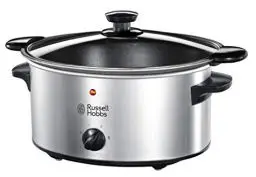 Produktbild: Russell Hobbs Slow Cooker (antihaftbeschichteter 3,5l Gartopf) Schongarer Edelstahl (3 Temperatureinstellungen & Warmhaltefunktion, 160 Watt) Slowcooker 22740-56