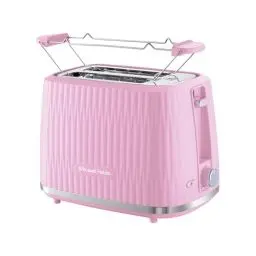 Produktbild: Russell Hobbs Toaster (für 2 Scheiben) Eden (6 Bräunungsstufen, Hebefunktion, Auftau-, Aufwärm- & Stoppfunktion, Krümelschublade, Brötchenaufsatz, Himbeere) 27372-56
