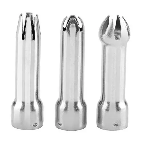 Produktbild: Russische Spritztüllen, 3-teilig, Edelstahl-Spritztüllen-Set, Kuchen-Spritztüllen-Set, Cupcake-Spritztüllen, Creme-Düse für Kuchen, Fondant, Cupcake, Buttercreme