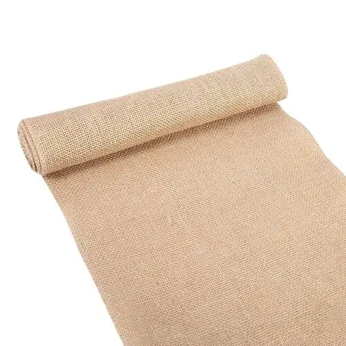 Produktbild: AKLOSIPY Rustikaler Jute-Tischläufer, 10 X 200 cm, für Zuhause, Party, Sackleinen-Juteband, Ch-Dekoration, Natur-Themen-Läufer (30cm*2m)