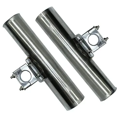 Produktbild: SHADDOCK Rutenhalter Einstellbar Edelstahl Angelrute Racks Angelrutenhalter Stabil 360 Grad Drehbar und einfach stellbar für Boot Kajak Yachten Fischerboot (2 STK)