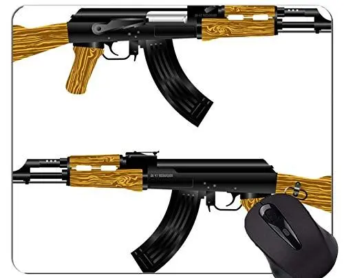 Produktbild: rutschfeste Gummi-Gaming-Mausunterlage, Guns Tea Party Gun rutschfeste Gummi-Basis Mousepad