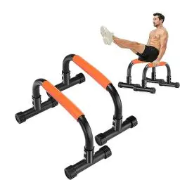 Produktbild: Rutschfeste Parallettes, Medium Handstand Barrenm aus Stahl, 42cm Griffe Calisthenics Equipment für Heim-Fitness Handstand & Liegestütze