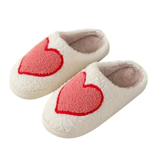 Produktbild: rutschfeste Hausschuhe Fuer Damen Damen Hausschuhe Pantoffeln Warm Hausschuhe Weihnachten Damen Wuschelhausschuhe Hausschuh3 Schuhe Hinten Offen Damen Hausschuhe Gefüttert Indoor Slippers