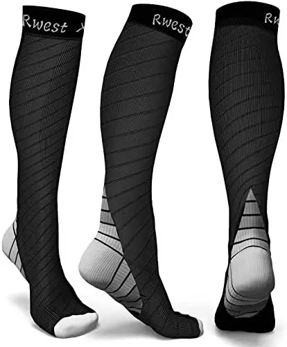 Produktbild: Rwest X Kompressionsstrümpfe für Damen und Herren, Kompressionsstrümpfe für Sport, Fitness, Laufen, Wandern, Reisen, Radfahren